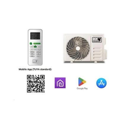 Condizionatore 12K V1 3,5 kW 12000 BTU Wi-Fi Tuya bianco + telecomando