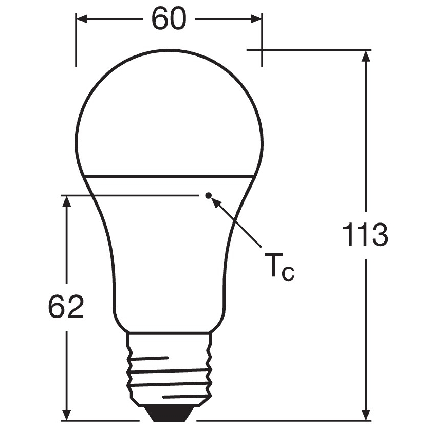 Confezione da 10 lampadine LED CLASSIC A75 E27/10W/230V 2700K - Osram