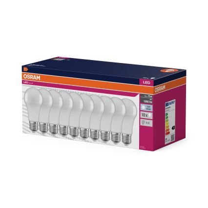 CONFEZIONE DA 10 lampadine LED CLASSIC A75 E27/10W/230V 4000K - Osram