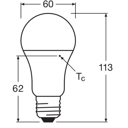 CONFEZIONE DA 10 lampadine LED CLASSIC A75 E27/10W/230V 4000K - Osram