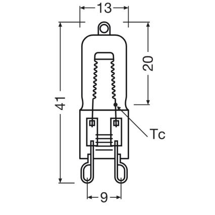 Confezione da 10 lampadine per forno HALOPIN G9/25W/230V 2700K - Osram