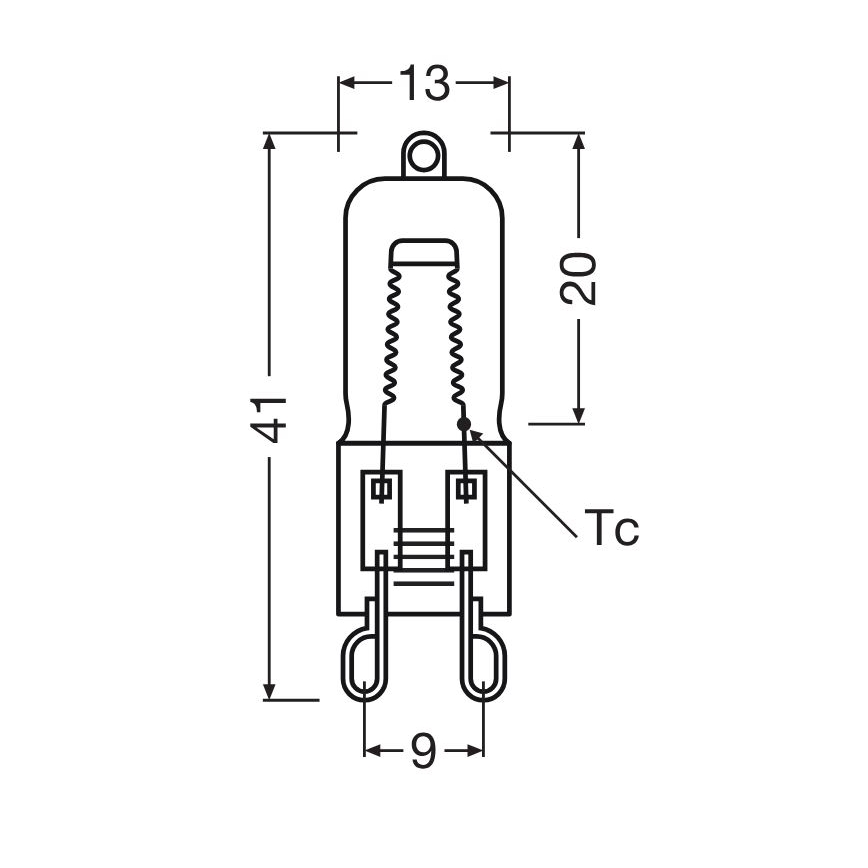 Confezione da 10 lampadine per forno HALOPIN G9/25W/230V 2700K - Osram