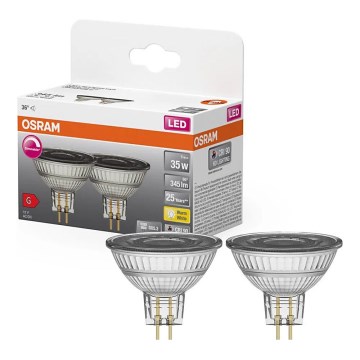 Confezione da 2 lampadine LED dimmerabili a riflettore MR16 GU5,3/5W/12V 2700K 36° CRI 90 - Osram