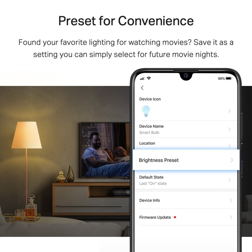 Confezione da 2 lampadine LED dimmerabili A60 E27/8,7W/230V 2700K Wi-Fi - TP-Link