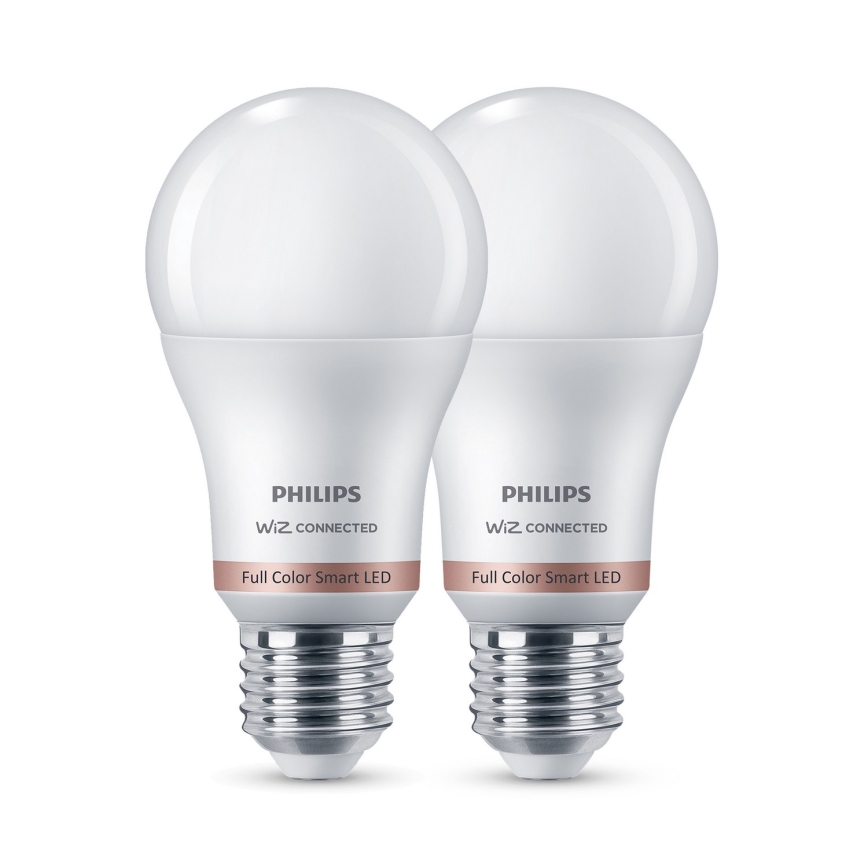 Set da 2 lampadine LED RGB dimmerabili Philips SMART A60 E27/8,5W/230V 2200-6500K
