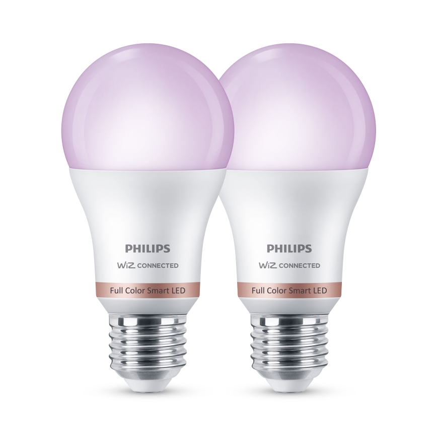 Set da 2 lampadine LED RGB dimmerabili Philips SMART A60 E27/8,5W/230V 2200-6500K