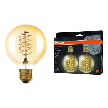 Confezione da 2 lampadine LED dimmerabili Vintage a filamento E27/4,8W/230V 2200K - Osram