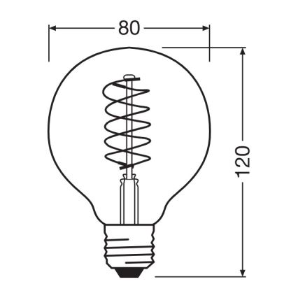 Confezione da 2 lampadine LED dimmerabili Vintage a filamento E27/4,8W/230V 2200K - Osram