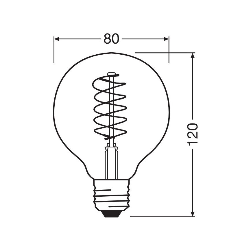 Confezione da 2 lampadine LED dimmerabili Vintage a filamento E27/4,8W/230V 2200K - Osram