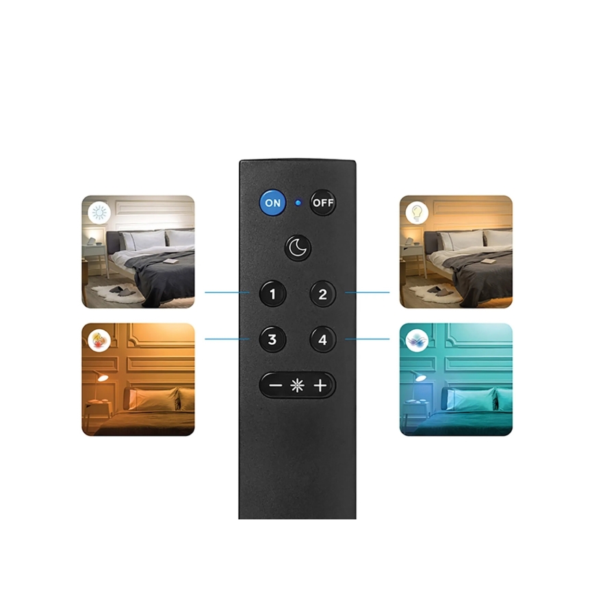 Set da 2 lampadine LED RGBW dimmerabili A60 E27/9W/230V 2200-6500K Wi-Fi + telecomando - WiZ