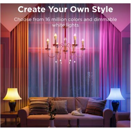 Confezione da 2 lampadine LED RGBWW dimmerabili MATTER E14/5W/230V 2700-6500K Wi-Fi - Govee