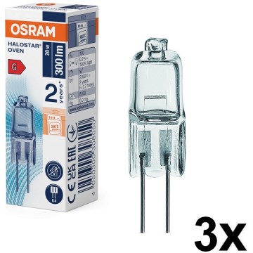 Confezione da 3 lampadine da forno HALOSTAR G4/20W/12V 2700K - Osram