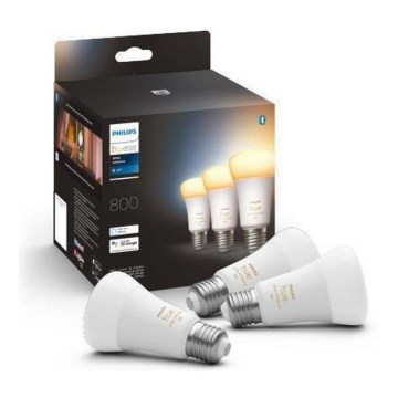Confezione da 3 lampadine LED dimmerabili Philips Hue WHITE AMBIANCE A60 E27/6W/230V 2200-6500K