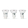 Confezione da 3 lampadine LED GU10/4,5W/230V 2700K