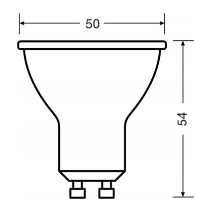 Confezione da 3 lampadine LED PAR16 GU10 6,9W 230V 2700K 60° - Osram