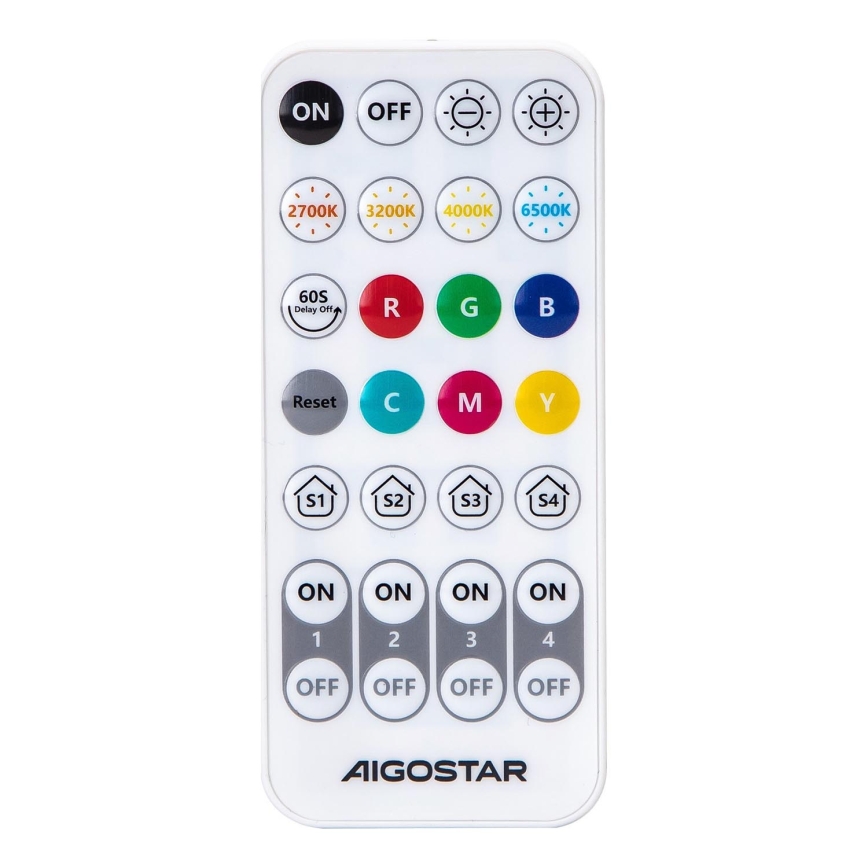 Set da 6 lampadine LED RGBW dimmerabili MESH GU10/6,5W/230V 2700-6500K Wi-Fi + telecomando - Aigostar