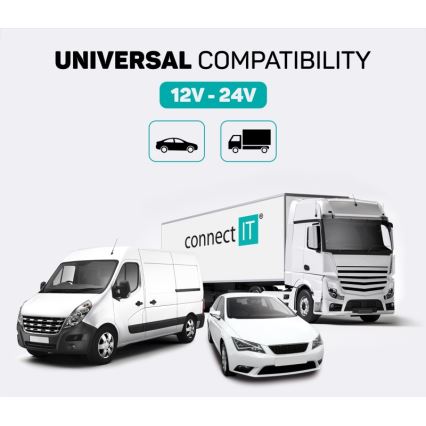 CONNECT IT CCC-8800-SL - Trasmettitore FM per auto con funzione vivavoce nero/argento