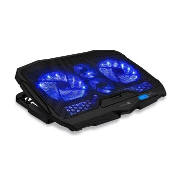 CONNECT IT CCP-2200-BK - Pad di raffreddamento per laptop 4x ventilatore 2xUSB nero//blu