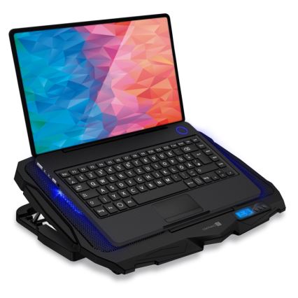CONNECT IT CCP-2200-BK - Pad di raffreddamento per laptop 4x ventilatore 2xUSB nero//blu