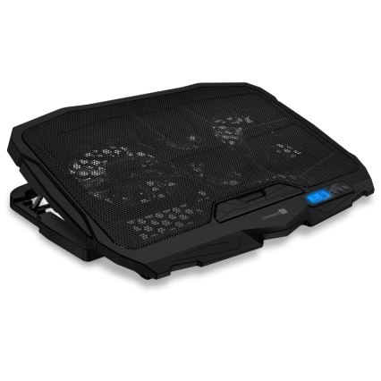 CONNECT IT CCP-2200-BK - Pad di raffreddamento per laptop 4x ventilatore 2xUSB nero//blu