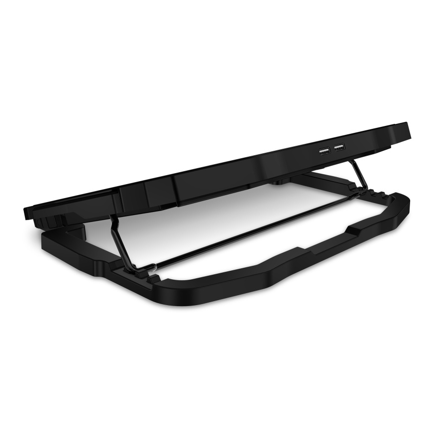 CONNECT IT CCP-2200-BK - Pad di raffreddamento per laptop 4x ventilatore 2xUSB nero//blu