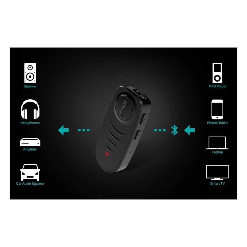 CONNECT IT CFF-4050-BK - Bluetooth audio ricevitore AUX 110 mAh