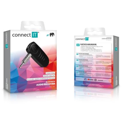 CONNECT IT CFF-4050-BK - Bluetooth audio ricevitore AUX 110 mAh