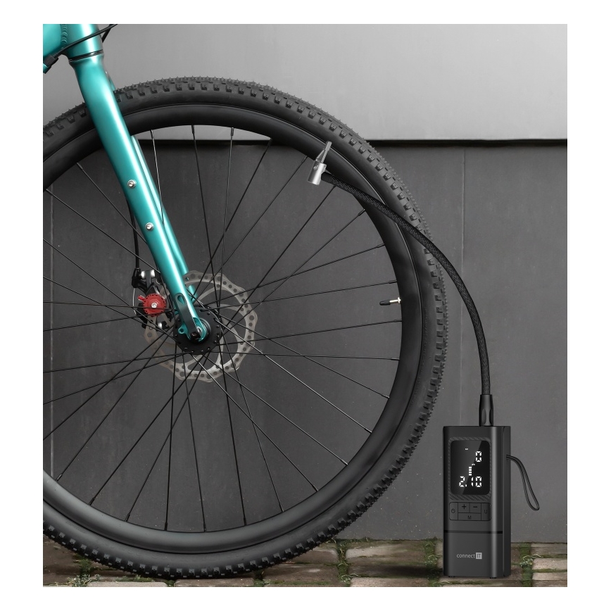 CONNECT IT CFF-4500-BK - Compressore digitale tascabile AirFlow 80W/6000 mAh nero