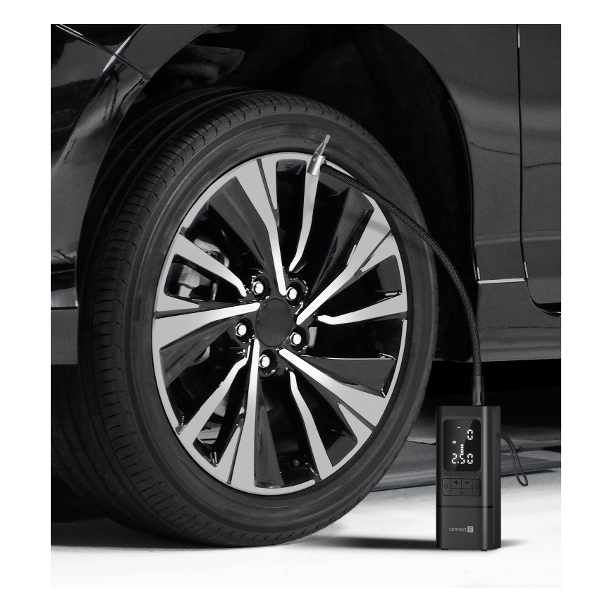 CONNECT IT CFF-4500-BK - Compressore digitale tascabile AirFlow 80W/6000 mAh nero