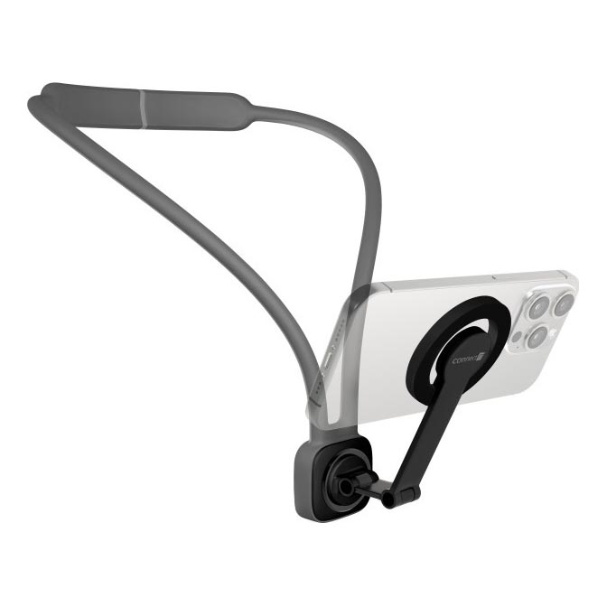 CONNECT IT CFF-6020-GY - Supporto magnetico flessibile per telefono da collo MagSafe