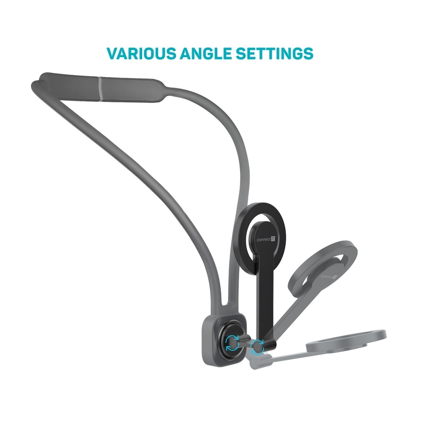 CONNECT IT CFF-6020-GY - Supporto magnetico flessibile per telefono da collo MagSafe