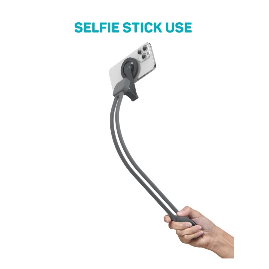 CONNECT IT CFF-6020-GY - Supporto magnetico flessibile per telefono da collo MagSafe