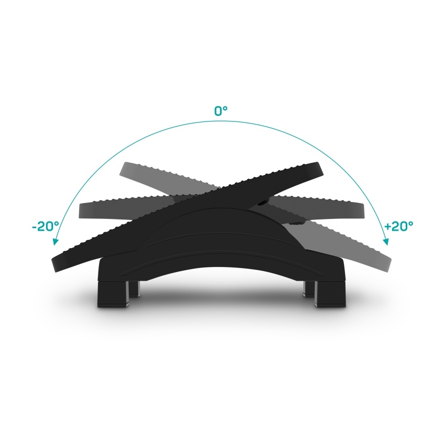 CONNECT IT CFH-4100-BK - Poggiapiedi regolabile nero