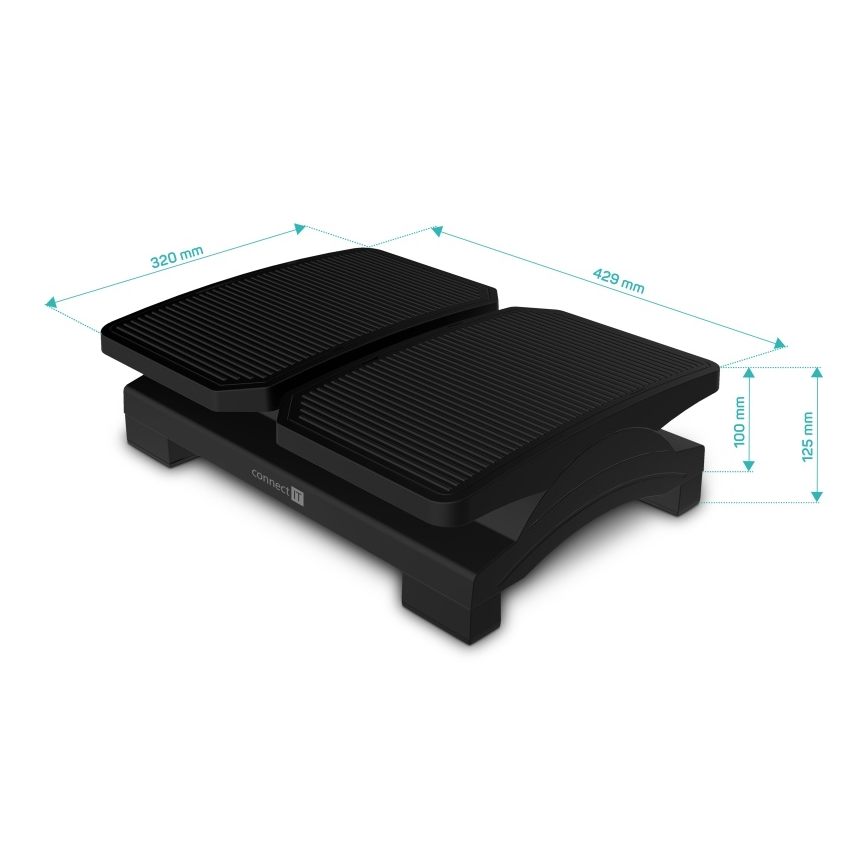 CONNECT IT CFH-4100-BK - Poggiapiedi regolabile nero
