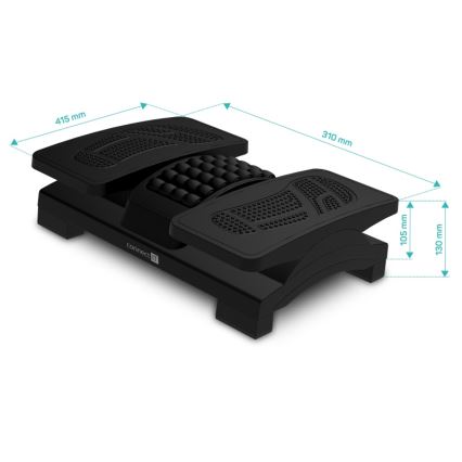 CONNECT IT CFH-4105-BK - Poggiapiedi regolabile nero