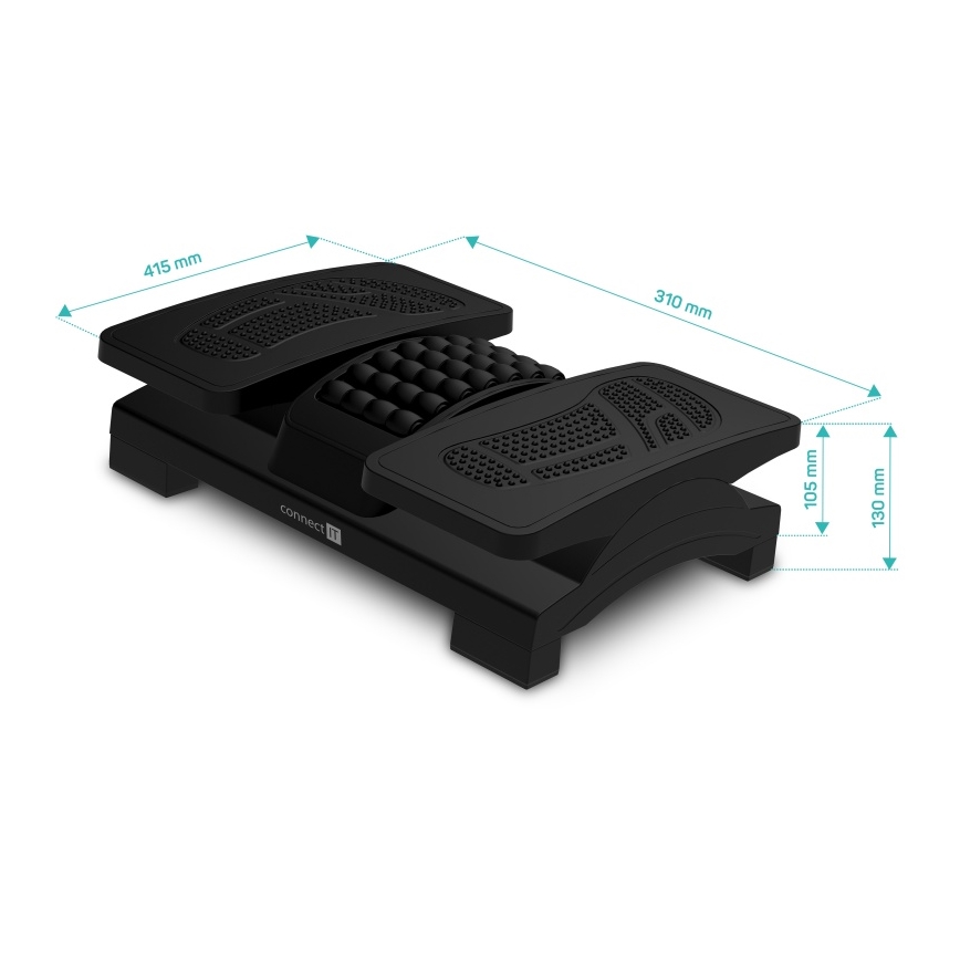 CONNECT IT CFH-4105-BK - Poggiapiedi regolabile nero