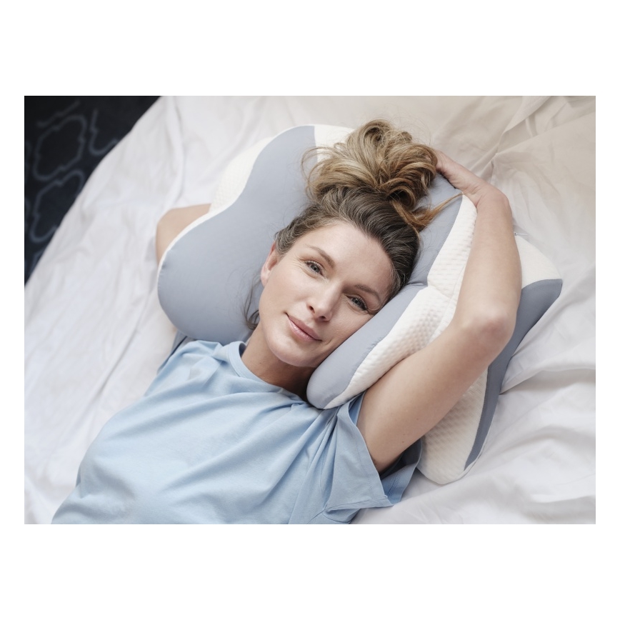 CONNECT IT CFH-6032-WH - Cuscino anatomico Gemini bianco/grigio