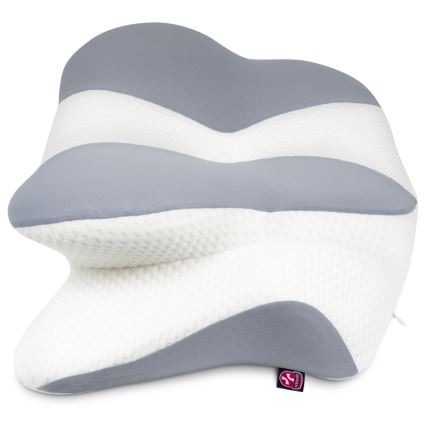 CONNECT IT CFH-6032-WH - Cuscino anatomico Gemini bianco/grigio
