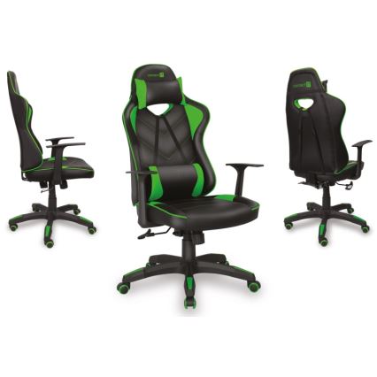 CONNECT IT CGC-0700-GR - Sedia da gioco LeMans Pro nero/verde