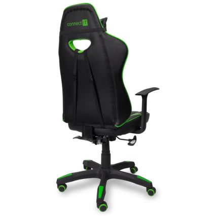 CONNECT IT CGC-0700-GR - Sedia da gioco LeMans Pro nero/verde