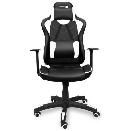 CONNECT IT CGC-0700-WH - Sedia da gioco LeMans Pro nero/bianco