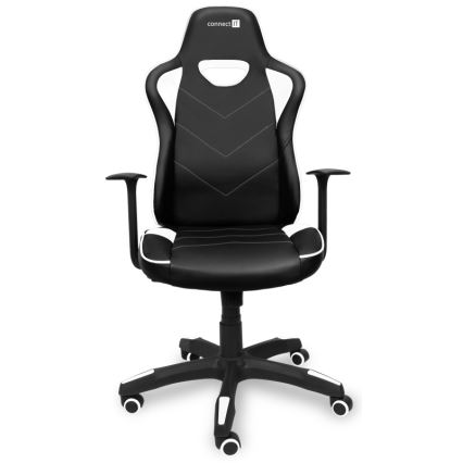 CONNECT IT CGC-0700-WH - Sedia da gioco LeMans Pro nero/bianco