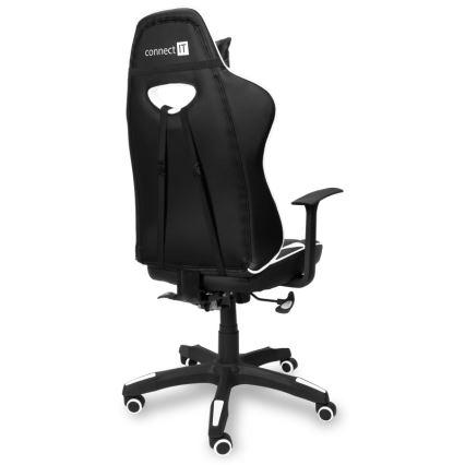 CONNECT IT CGC-0700-WH - Sedia da gioco LeMans Pro nero/bianco