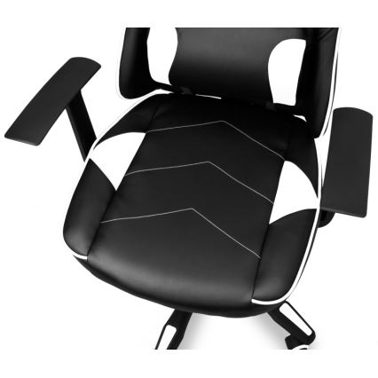 CONNECT IT CGC-0700-WH - Sedia da gioco LeMans Pro nero/bianco
