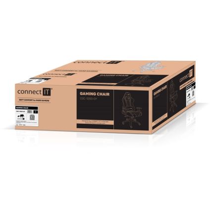 CONNECT IT CGC-1200-GY - Sedia da gioco Monaco Pro grigio/nero