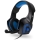 CONNECT IT CHP-5500-BL - LED Cuffie da gioco cablate con microfono nero/blu