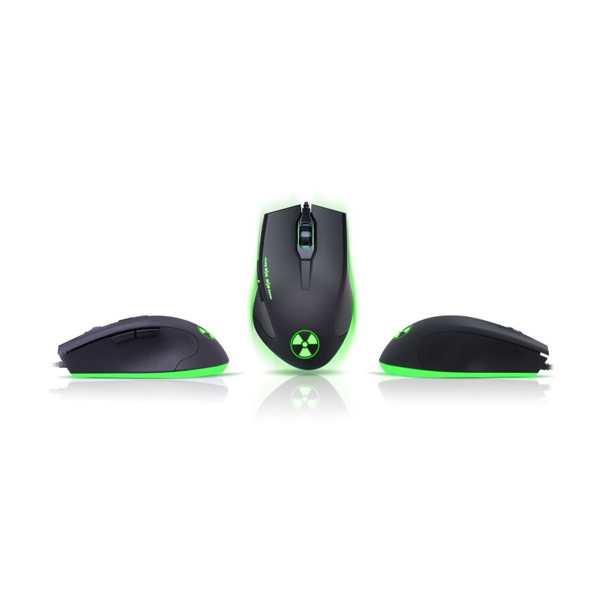 CONNECT IT CI-1128 - Mouse da gioco cablato a LED 1000/1200/1600/3200 DPI nero