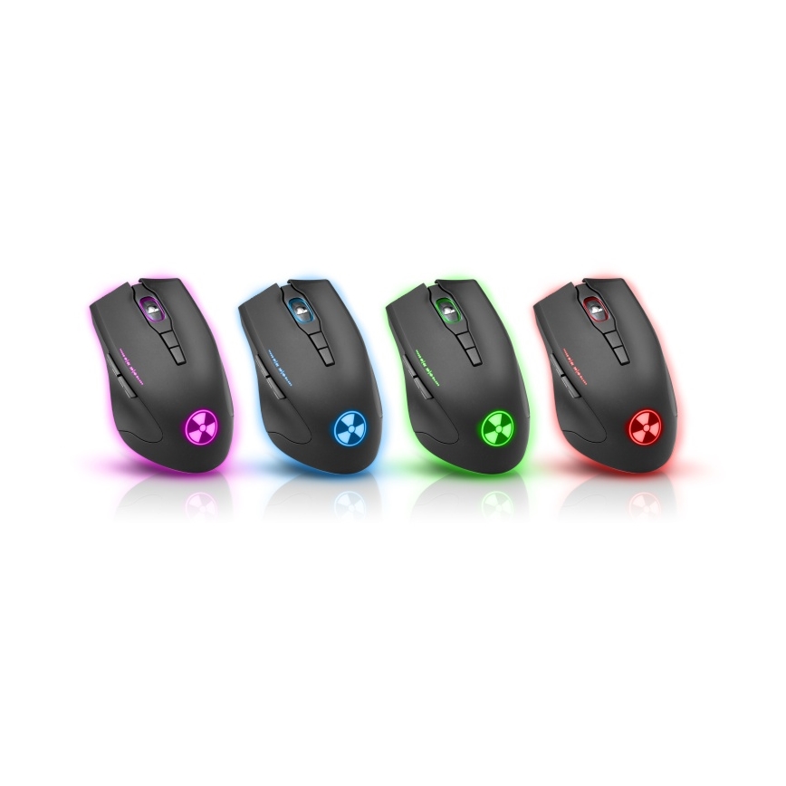 CONNECT IT CI-1128 - Mouse da gioco cablato a LED 1000/1200/1600/3200 DPI nero
