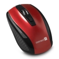 CONNECT IT CI-1224 - Mouse senza fili, DPI 800/1200/1600, alimentazione 2x AAA, nero/rosso