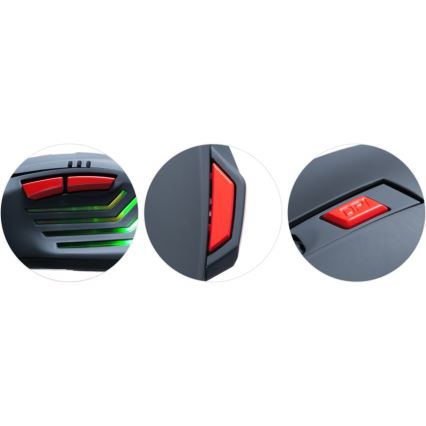 CONNECT IT CI-191 - LED Mouse da gioco con cavo 800/1600/2400/3200 DPI nero